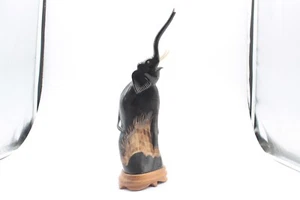 Vintage Hand Carved Bovine Horn Elephant Sculpture approx 9" - Picture 1 of 5