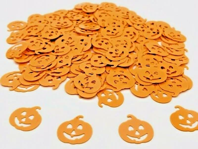 LGT HALLOWEEN DECORATION CONFETTI ORANGE PUMPKIN TABLE PARTY SCATTER REUSABLE