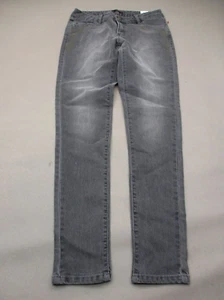 NWT BONGO Size 5 Girls Gray Cotton Blend Zip Fly Pockets Sequined Skinny Jeans - Picture 1 of 13