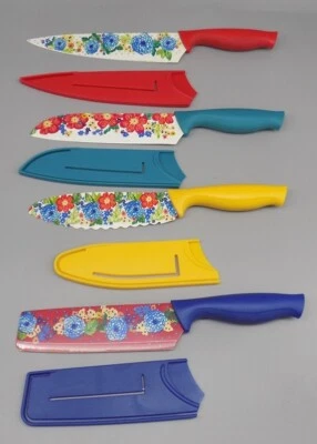 Juego de 4 cuchillos Pioneer Woman con fundas deslumbrantes cuchillos Dalias  Foto 1 de 4