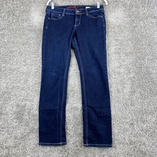 Arizona Jean Co. Skinny Leg Juniors 5 Short Blue Low Rise Dark Wash 5-Pocket