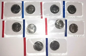 Jefferson Nickels From US Mint 1987-1991 P&D BU Sets Still in Cello 10 coins-CRC - Bild 1 von 11