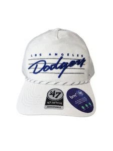 '47 Brand White Los Angeles Dodgers Downburst Hitch Snapback Hat NEW - Picture 1 of 7