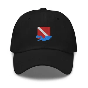 Cap "Diver Down SCUBA Flag" Embroidered Hat - Picture 1 of 126