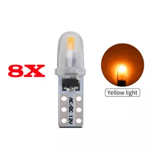 8x T5 286 Bombillas LED 3020 2MD Luz 12V COB Interior Instrumento Tablero ÁMBAR - Imagen 1 de 10
