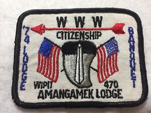 (55)  Boy Scouts-  '74 Amangamek Wipit - Lodge Banquet patch