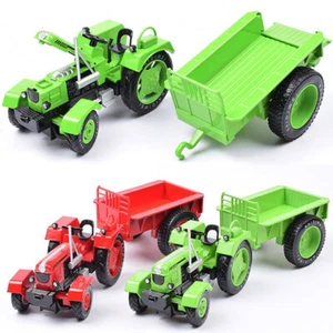 Farm Tractor Toy with Trailer Diecast Model Farm Toys Vehicle for Boys Kids Gift - Picture 1 of 23