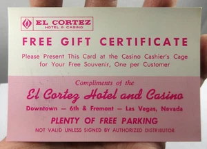 vintage El Cortez Casino Downtown Las Vegas Nevada ephemera promo ad advertising - Picture 1 of 3