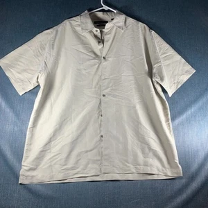 AXIST Men's Shirt Size XXL White Silk Touch Modal Collared Button-Up Casual MB - Picture 1 of 10
