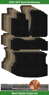 Conjunto de tapete personalizado Ultimat para 2002-2007 Buick Rendezvous (4 peças) #24A - Imagem 1 de 4
