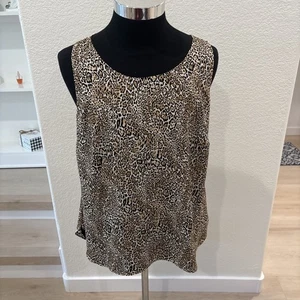 Chicos Tanktop Damen Größe 12/14 wendbar Leopardenmuster & schwarz-weiße Streifen - Bild 1 von 7