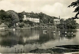 AK - Stiege im Harz - Schloss und Kirche am See - Ruderboote - Picture 1 of 2