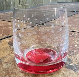 Bohemia Cristal Etched Stars Red Bottom Whiskey Rocks Trinkglas 4. Juli - Bild 1 von 7