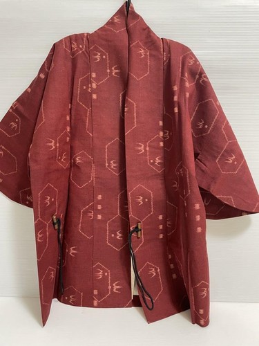 VETEMENTS Giacca abbigliamento giapponese rosso scuro motivo esagonale cavo