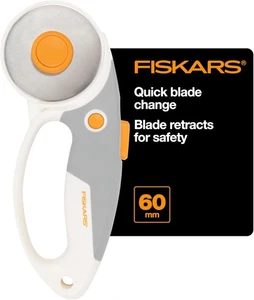 Fiskars 60mm Titanium Loop Rotary Cutter Fabric Quilting Sewing Craft Tool - Picture 1 of 3