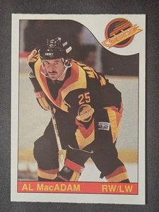 85-86 O-Pee-Chee Al MacAdam 🚨🚨🚨 Vancouver Canucks - Picture 1 of 2