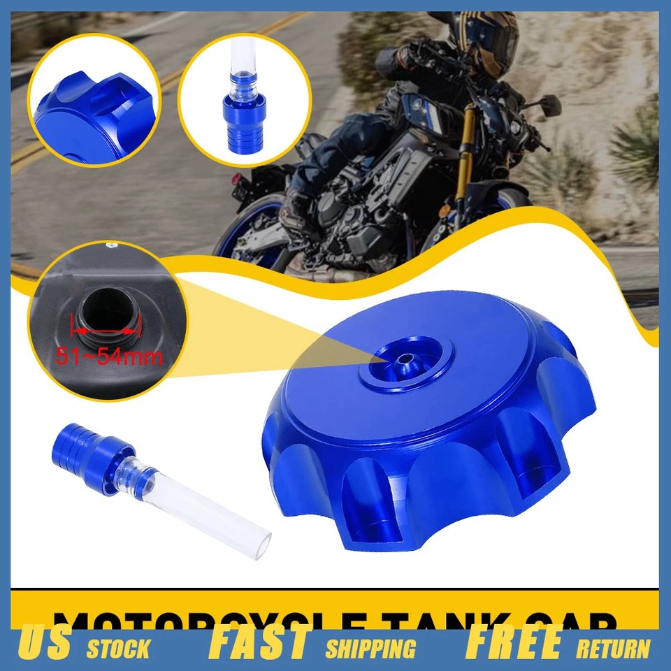 Комплект синих наружных клапанов крышки дыхательного бака топливного бака диаметром 51-54 мм для велосипеда мотоцикла - Изображение 1 из 4