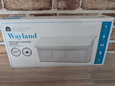 Architectural Mailboxes Wayland White, Small, Steel, Wall Mount Mailbox - Image 1 of 4