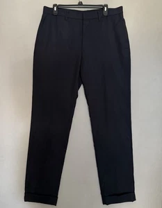 Polo Ralph Lauren 34x32 Navy Blue Wool Blend Dress Pants Casual Office Preppy - Picture 1 of 11