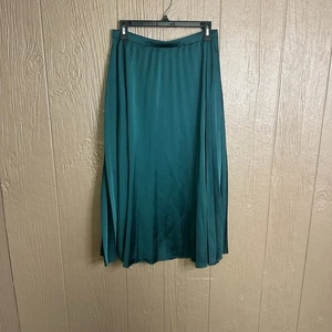 J. Crew Pleated Midi Skirt 4 Classic Preppy Office Lined Dark Green Zip Classy - Picture 1 of 6