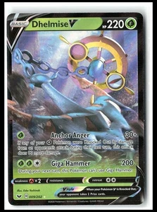 SWSH01: Sword & Shield Base Set #009/202 Dhelmise V - Picture 1 of 2