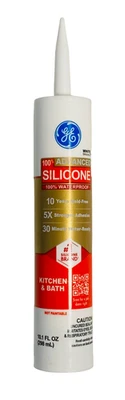 通用电气 100% 高级硅胶填缝白色 (10.1 盎司) 防水厨房和浴室 — 第 1/4 张图片
