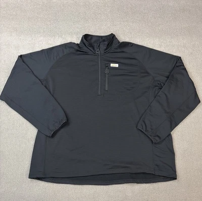 Pullover Orvis para hombre XXL negro polar cuarto cremallera bolsillo exterior 2YNJ NUEVO SIN ETIQUETAS Foto 1 de 4