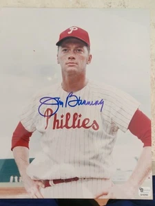 HOFer Jim Bunning Philadelphia Phillies Autographed 8x10 With Certification - Picture 1 of 2