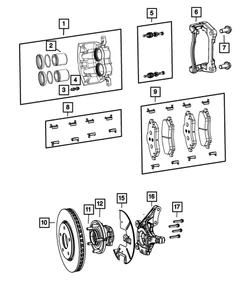 Genuine Mopar Disc Brake Pad Kit 68526732AA - Picture 1 of 1