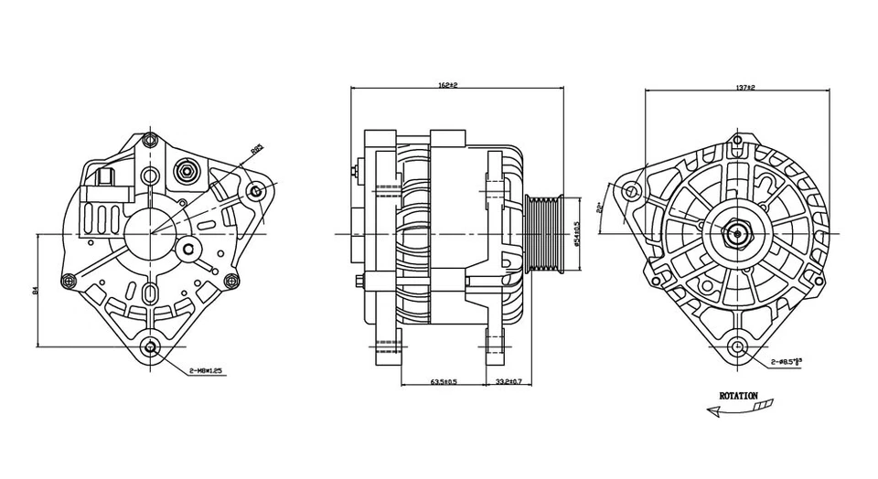 ALTERNADOR FORD RANGER 2001,2002,2003,2004,2005,2006 2.3L 2-08265 NUEVO Foto 1 de 1