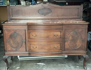 Antique Italian Marble Top Buffet (UPDATE - Keys Found) - Picture 1 of 12