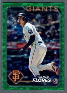 2024 Topps Series 1 Wilmer Flores Green Foil Foilboard #/499 Giants SP - Picture 1 of 2