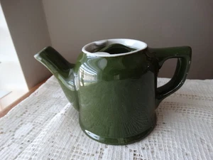 Hall Pottery Dark Green Restaurant Wear Individual Tea Pot Good Used Condition - Picture 1 of 6