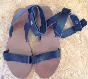 Sandalia Everlane Italiana Cuero Coss Correa al Tobillo, Negra, 5 - Imagen 1 de 3