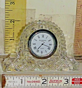 Vintage kleine Waterford Kristall Quarz Uhr Lismore - funktioniert - Bild 1 von 13