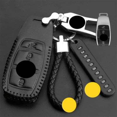 Funda de cuero para llave de coche estuche llavero para Mercedes Benz Clase E W213 AMG Foto 1 de 4