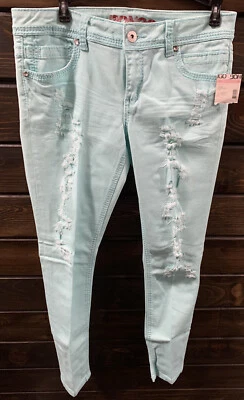 Обтягивающие брюки бонго Destruct для подростков размер 11 цвет зеленый - Изображение 1 из 4