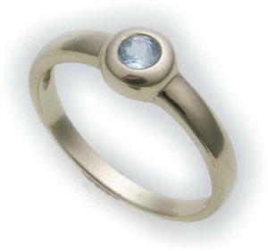 Anillo de mujer oro auténtico 333 topacio 8k calidad joyería oro amarillo Einstein topacio azul - Imagen 1 de 64