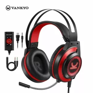 Commander CM7000 Gaming Headset Bluetooth Over Ear with Microphone Red - VANKYO - Picture 1 of 12