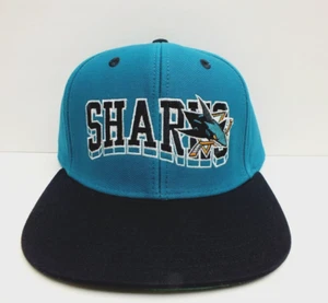 San Jose Sharks NHL Hockey Retro Vintage Snapback Hat Cap NEW By Reebok - Picture 1 of 7