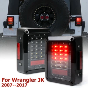 07-18 For Jeep Wrangler JK JKU Rubicon Sahara Sport Pair Rear Tail lights Brake - Picture 1 of 11