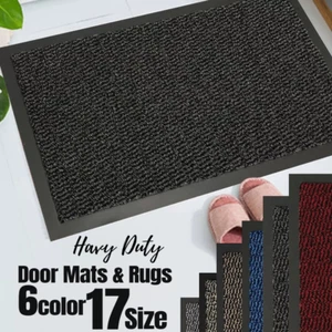 Large Heavy Duty Non Slip Rubber Back Door Mat Hallway Kitchen Floor Rug Barrier - Picture 1 of 51