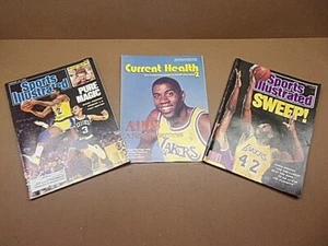 Magic Johnson/LA Lakers Sports Illustrated 1987 & 1989 plus Magic AIDS Issue - Picture 1 of 7