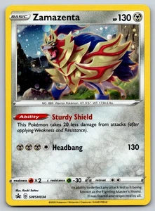 Zamazenta SWSH034 SWSH: Sword & Shield Promo Cards NM Pokemon Card TCG - Picture 1 of 2
