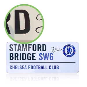 Letrero de calle Chelsea firmado por Gianfranco Zola. Dañado C - Imagen 1 de 5