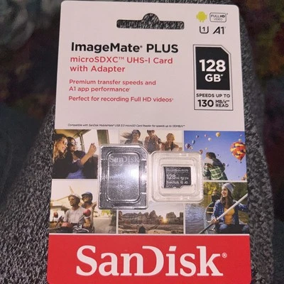 SanDisk ImageMate Plus MicroSDXC UHS-I Card With Adapter (128GB) - Image 1 of 2