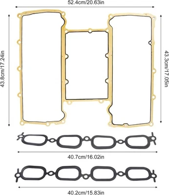 Juego de 3 juntas de colector de admisión para Land Rover Range Rover Sport 2010-18 5,0 L Foto 1 de 3