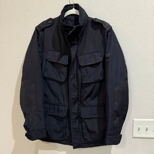 Tumi Tech Black Lightweight Field Jacket Military Style Coat Mens Small Hood - Picture 1 of 10