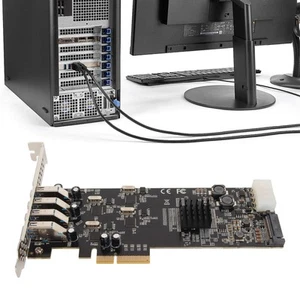 4 Port USB 3.0 PCIE Card 4 Dedicated 5Gbps Channels Support UASP LP4 Po SAL - Afbeelding 1 van 22