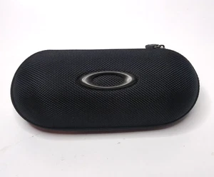 Oakley Sunglasses Eyeglasses Hard Zipper Lined Logo Case Only, Black - Picture 1 of 6